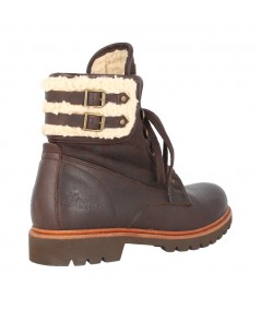 BOTIN HEBILLA PIEL MARRON