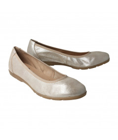 BAILARINAS COMFORT EN PIEL METALIZADA