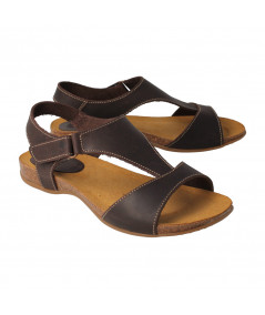 SANDALIA PIEL MARRON