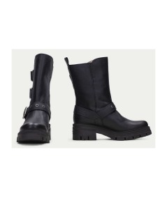 BOTA BIKER TRES HEBILLAS ASHLEY NEGRO