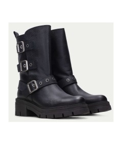 BOTA BIKER TRES HEBILLAS ASHLEY NEGRO