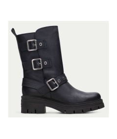 BOTA BIKER TRES HEBILLAS ASHLEY NEGRO