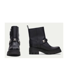 BOTA BIKER DOS HEBILLAS ASHLEY NEGRO