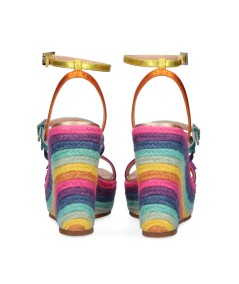 SANDALIAS DE CUÑA NAOMI-927 METALLIC MULTICOLOR