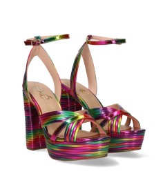 SANDALIA TACÓN OPHELIA-832 MULTICOLOR