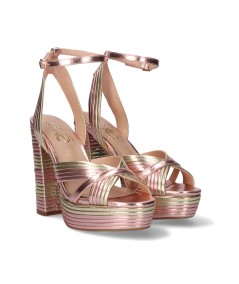 SANDALIA TACÓN EXÉ OPHELIA-832 METALLIC PINK GOLD