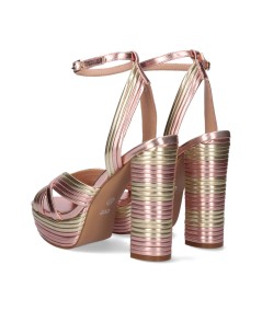 SANDALIA TACÓN EXÉ OPHELIA-832 METALLIC PINK GOLD