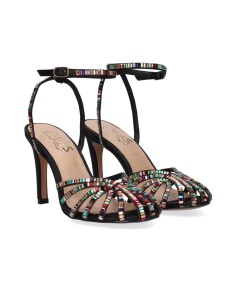 SANDALIA TACÓN EXÉ REBECA-326 STRASS MULTICOLOR