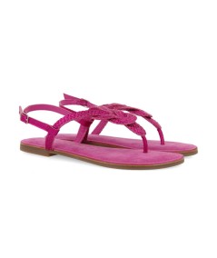 SANDALIAS FUCSIA DE PIEL TRENZADA PARA MUJER ZUPANJA