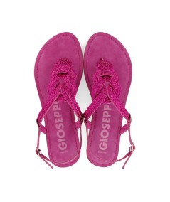 SANDALIAS FUCSIA DE PIEL TRENZADA PARA MUJER ZUPANJA