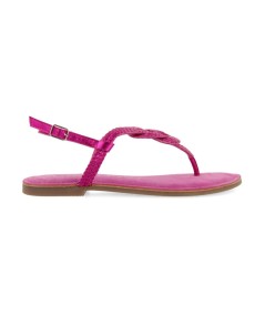 SANDALIAS FUCSIA DE PIEL TRENZADA PARA MUJER ZUPANJA