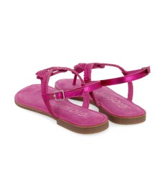 SANDALIAS FUCSIA DE PIEL TRENZADA PARA MUJER ZUPANJA