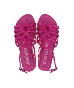 SANDALIAS FUCSIA DE PIEL TRENZADA PARA MUJER YAKIMA