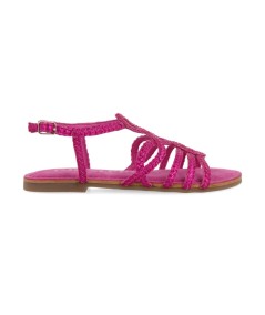 SANDALIAS FUCSIA DE PIEL TRENZADA PARA MUJER YAKIMA