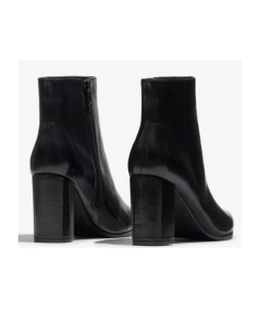 BOTIN PIEL NEGRO PARA MUJER